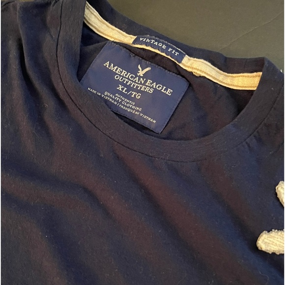 American Eagle Outfitters Crew Neck Long Sleeve Navy Blue Sweater. - Picture 5 of 10